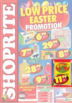Shoprite KZN : Low Price Easter Promotion (11 Mar - 17 Mar 2013), page 1