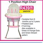 1 Position High Chair-Each
