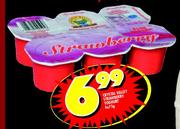 Crystal Valley Strawberry Yoghurt-6 x 75g