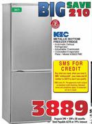 KIC Metallic Bottom Freezer Fridge(KB6037ME)-367Ltr.