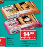 Julie's Sandwich Biscuits-125gm/135gm Each