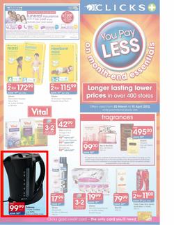 Clicks Month End Essentials (20 Mar - 15 Apr), page 1