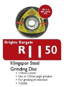 Brights Bargain Kingspor Steel Grinding Disc
