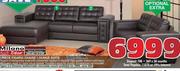 Figaro 2.5 Divison Leathermate Chocolate Couch