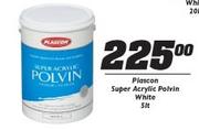 Plascon Super Acrylic Polvin White-5 Ltr