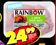 Rainbow Fresh Chicken 5-Piece Braai Pack-per kg