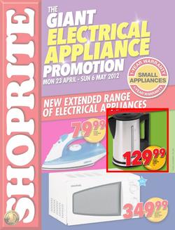 Shoprite KZN : Electrical Appliance (23 Apr - 6 May), page 1