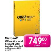 Microsoft' Office Mac and Student 2011-Each 
