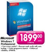 Microsoft' Windows 7 Professional-Each