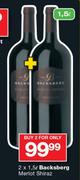 2 x 1.5L Backsberg Merlot Shiraz