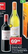  Graham Beck Waterside Chardonnay 750ml & Graham Beck Railroad Dry Red 750ml