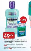 Listerine Antiseptic Coolmint Or Freshburst-500ml