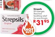 Strepsils Assorted Soothing Relief For Sore Throats-24 Lozenges