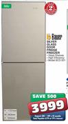 Bauer Silver Glass Door Fridge Freezer(BCD-301)-300Ltr