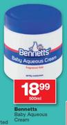 Bennetts Baby Aqueous Cream- 500ml