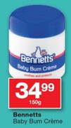 Bennetts Baby Bum Creme- 150g