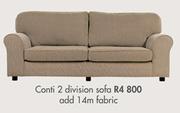 Conti 2 Division Sofa Add 14m Fabric