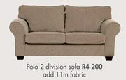 Polo 2 Division Sofa Add 11m Fabric