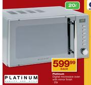 Platinum 20Ltr Digital Microwave Oven With Mirror Finish