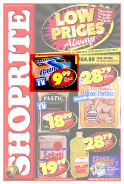 Shoprite Gauteng : Low Prices Always (25 Jun - 8 Jul), page 1
