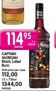 Captain Morgan Black Label Rum-Unit Price Per Case