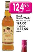 Bell's Scotch WHisky-Unit Price Per Case