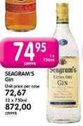 Seagram's Gin-Unit Price Per Case
