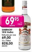 Smirnoff 1818 Vodka-Unit Price Per Case