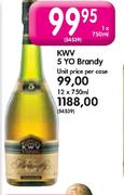 KWV 5 Yo Brandy-12 x 750ml