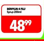 Benylin 4 Flu Syrup-200ml