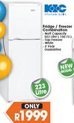 KIC Fridge/Freezer Combination-223ltr