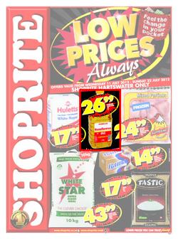 Shoprite Free State : Low Prices Always (11 Jul - 22 Jul), page 1