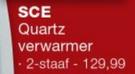 SCE Quartz Verwarmer 2-Staaf