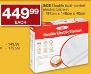 SCE Double Dual-Control Eletric Blanket-187x140x40cm