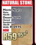 Desert Sand Honed Sandstone 30x30-Per Sqm