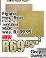 Figaro Ivory/Beige Ceramic Ist Grade 50x50-Per Sqm