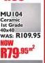 MU104 Ceramic Ist Grade 40x40-Per Sqm 