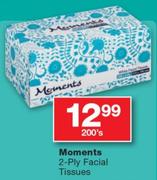 Moments 2-Ply Facial Tissues - 200's