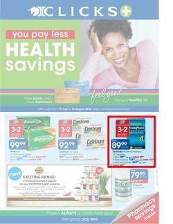 Clicks : Health Savings (19 Jul - 12 Aug), page 1