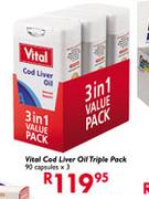 Vital Cod Liver Oil-3x90 Caps Pack