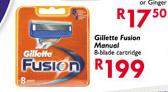 Gillette Fusion Manual-8 Blade Cartridge
