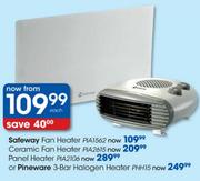 Safeway Pineware 3-Bar Halogen Heater 