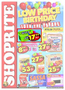 Shoprite Western Cape : Low Price Birthday (25 Jul - 5 Aug), page 1