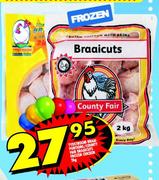 Tydstroom Braai Portions/County Fair Braaicuts Frozen Chicken-2kg Each
