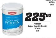 Plascon Super Acrylic Polvin White-5l