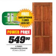 6 Panel Engineered Door-813mmx2032mm