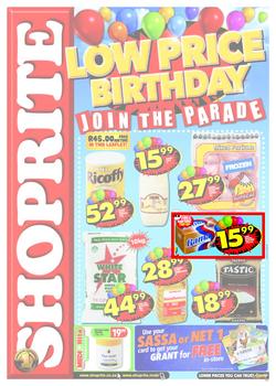 Shoprite Free State : Low Price Birthday (26 Jul - 12 Aug), page 1