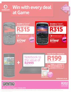 Game : Vodacom (7 Aug - 6 Oct), page 1