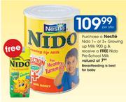 Nestle Nido 1+ Or 3+ Growing Up Milk-900g 