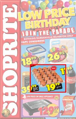 Shoprite Western Cape : Low Price Birthday (16 Aug - 19 Aug), page 1